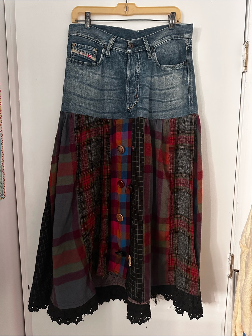 Vintage Diesel Denim Fabric Skirt